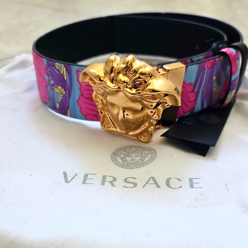 Versace Gold Medusa Buckle Belt